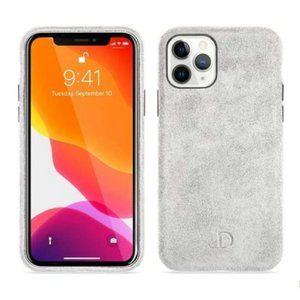 NWT-iPhone 11 Pro Max-Italian Alcantara Case by Longvadon-Luxury Gray